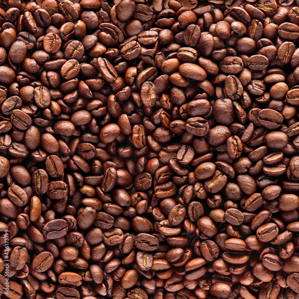 Coffee beans seamless background. Top view Coffee beans seamless background. Top view