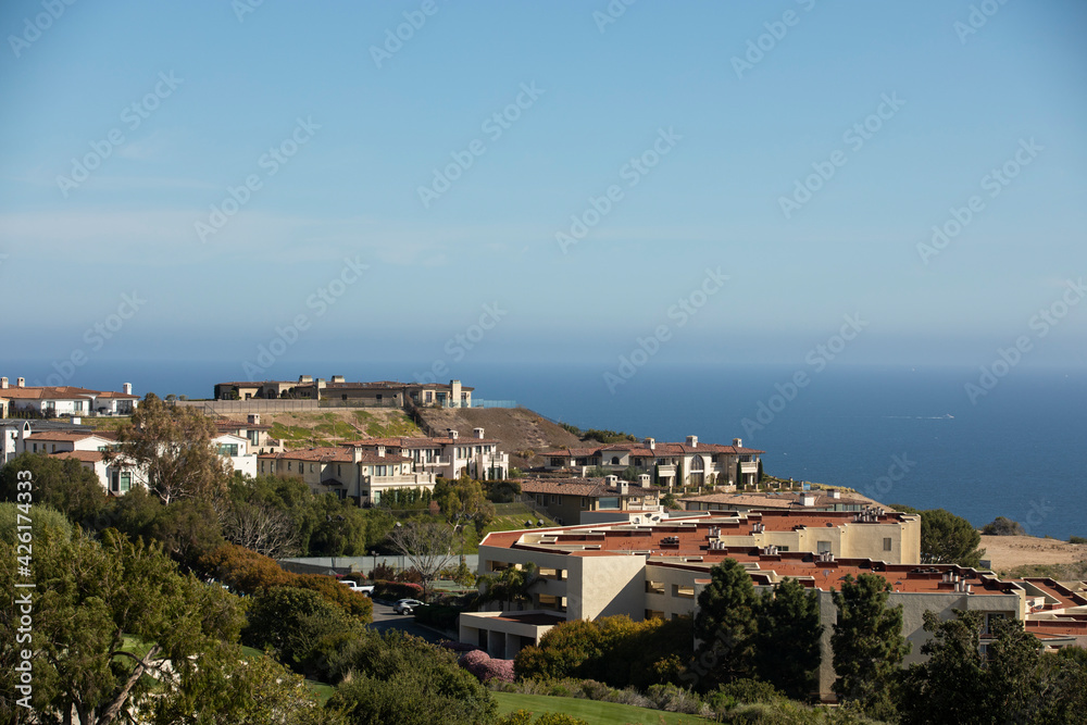 Day time view of the city of Rancho Palos Verdes, California, USA.