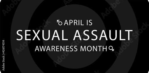 Sexual Assault Awarenes Month concept. Vector illustration.