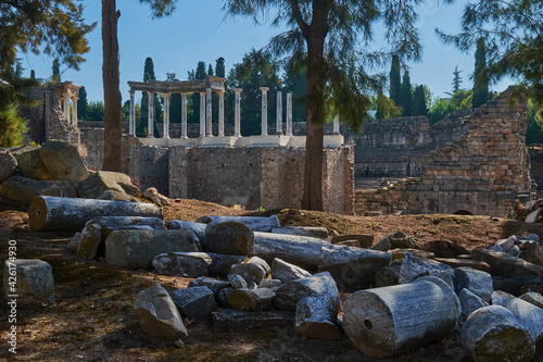 View of the Roman theater of Mérida in the province of Badajoz (Extremadura). Spain. photo