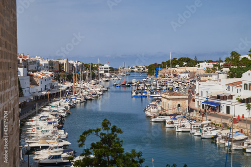 Port of Ciudadela (Ciutadella) on the island of Menorca. Spain.