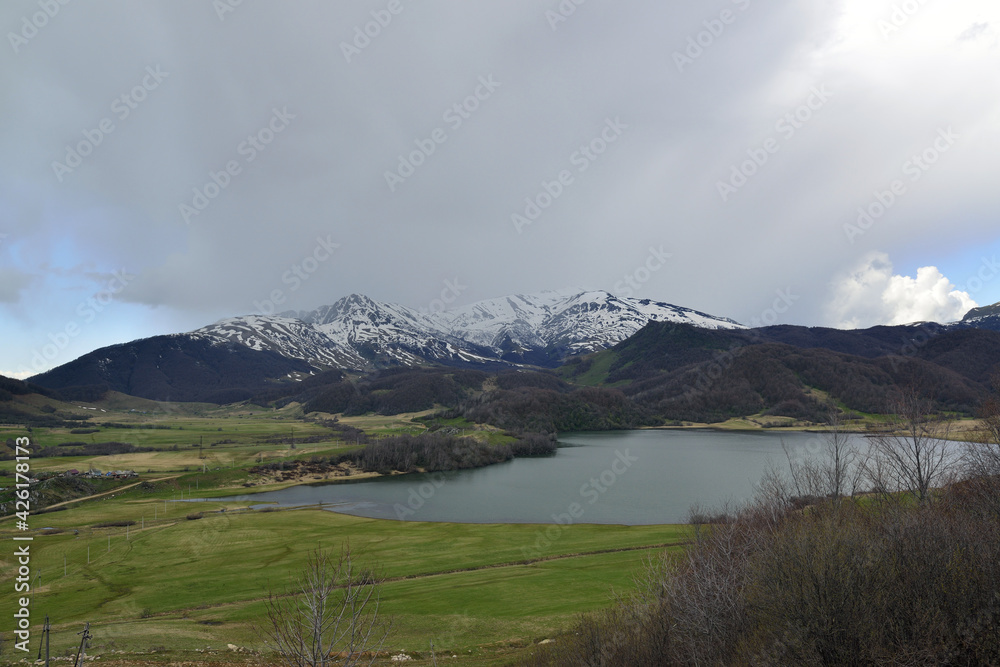 Mountain lake Ertso in the South Caucasus Mountain lake Ertso in the South Caucasus