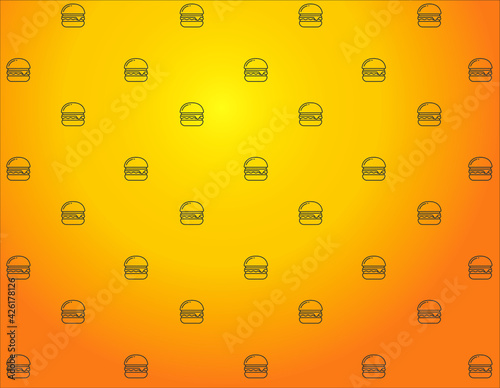 fondo editable con diseños de hamburguesas que forman una textura para cualquier tipo de publicidad deseada 