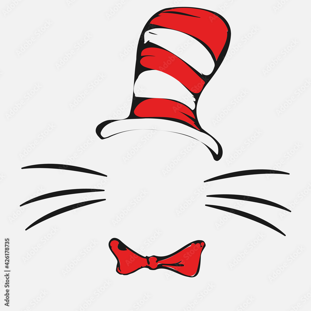 Cat In The Hat Bow Tie Outline Cat In The Hat Bow Tie Outline