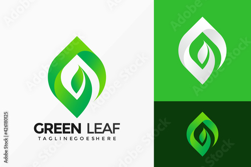 Initial Letter G Green Leaves Logo Vector Design. Abstract emblem, designs concept, logos, logotype element for template.