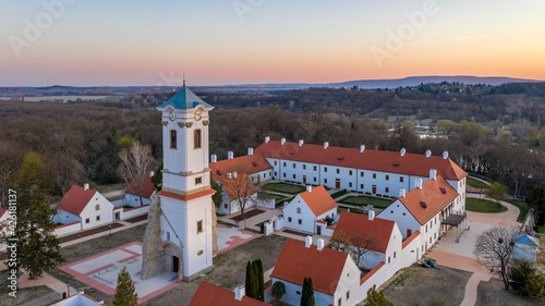 Hungary - Oroszlány Majk - Kamanduli Hermitage from drone view