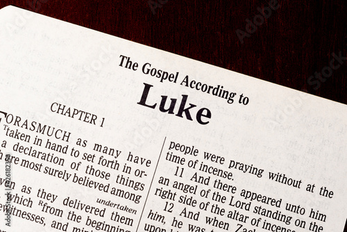 The Book of Luke Title Page Close-Up photo