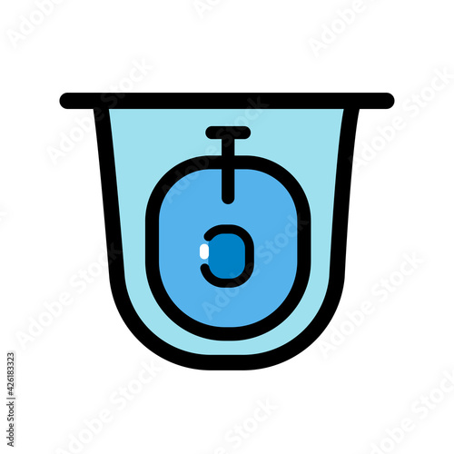 Bidet color icon in simple style isolated vector