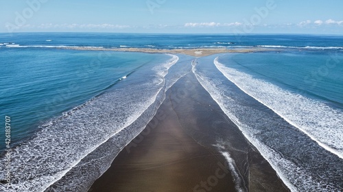 waves on the beach in Costa Rica photo