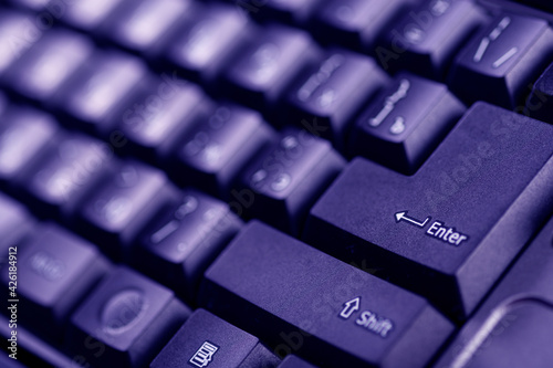 Computer keyboard. Technologies and internet concept background