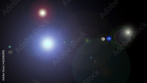 flash light lens flare abstract