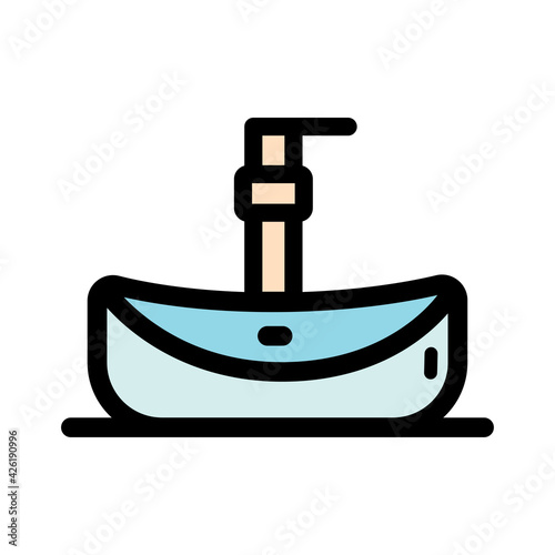 sink simple symbol isolated on white background