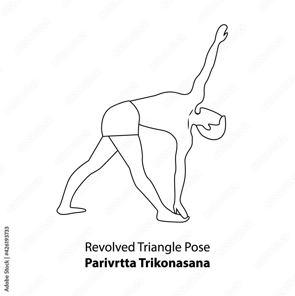 Line Art of Yoga in Crow Pose Graphic by littlebeeshop · Creative Fabrica