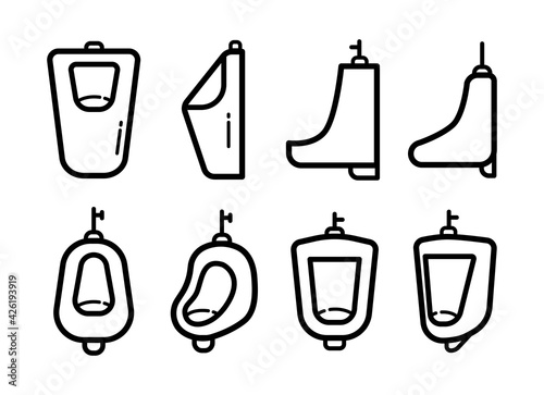 urinal outline icon set-01