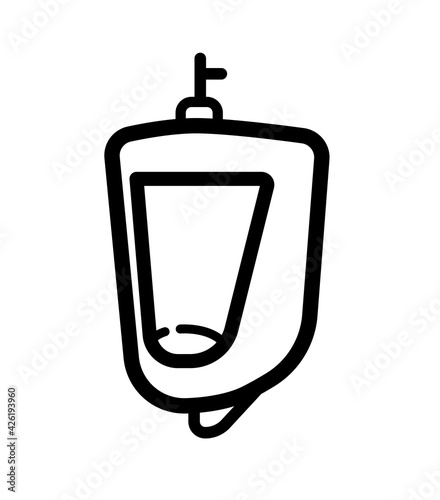 urinal outline icon set