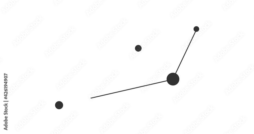 Pictor constellation. Stars in the night sky. Constellation in line art style in black and white. Cluster of stars and galaxies. Horizontal composition, 4k video quality Pictor constellation. Stars in the night sky. Constellation in line art style in black and white. Cluster of stars and galaxies. Horizontal composition, 4k video quality
