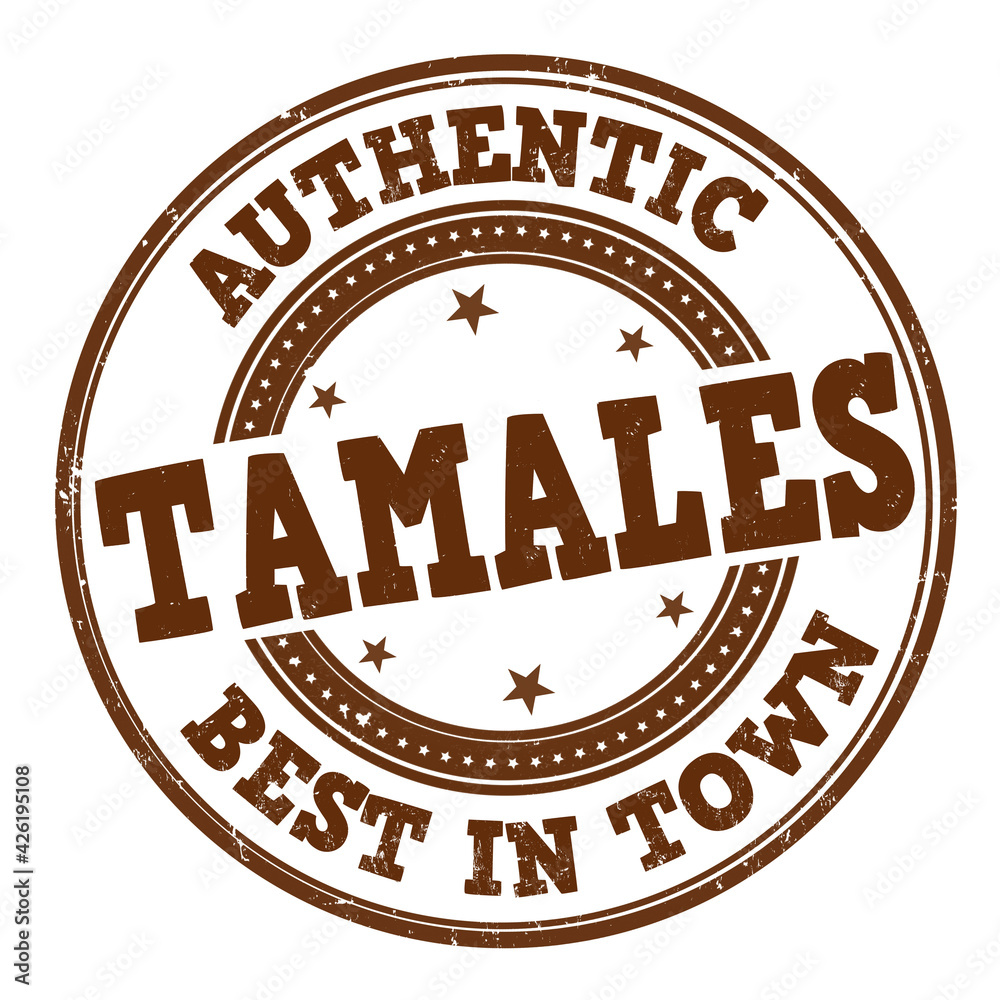 Tamales grunge rubber stamp