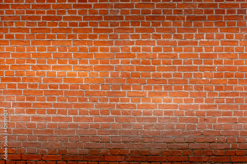 Red brick wall panoramic texture background. Abstract stone brick texture for designers