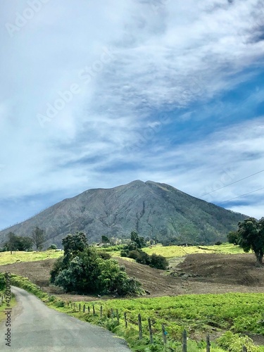 landscape with a volcano in Costa Rica