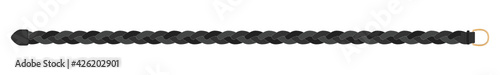 Braided Leather Belt, Belt End, Black Leather Braid, Braid Vector, Illustration Background