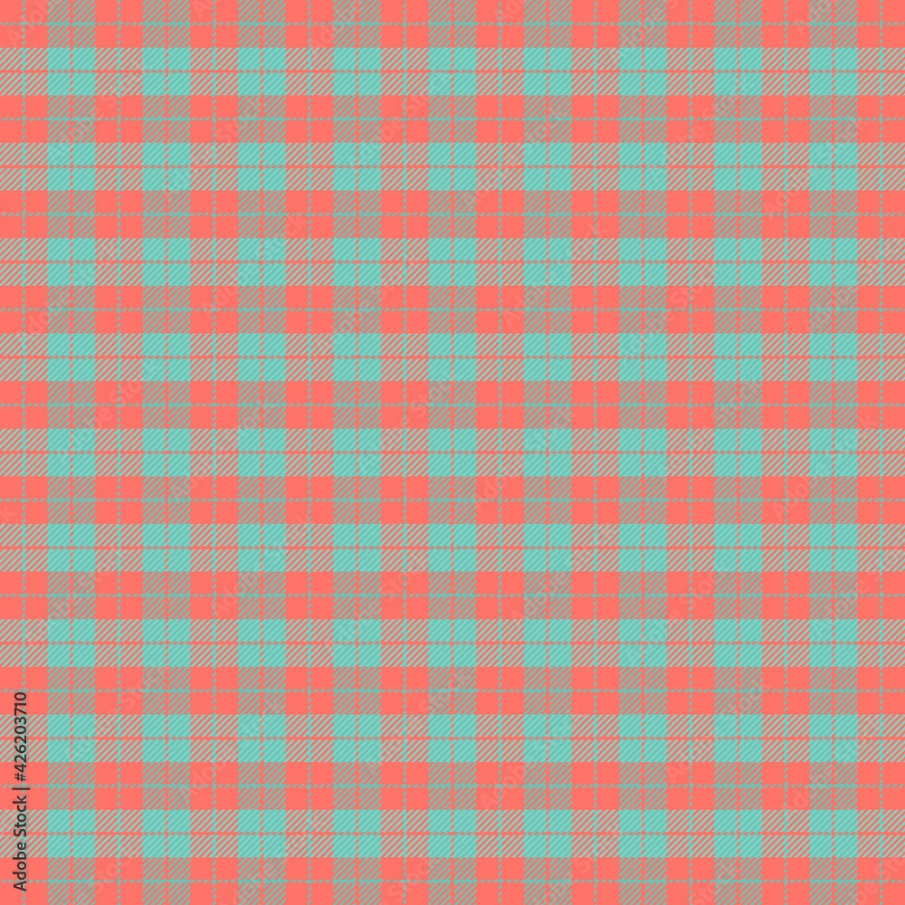 Fototapeta premium Easter Tartan plaid. Pattern Scottish cage