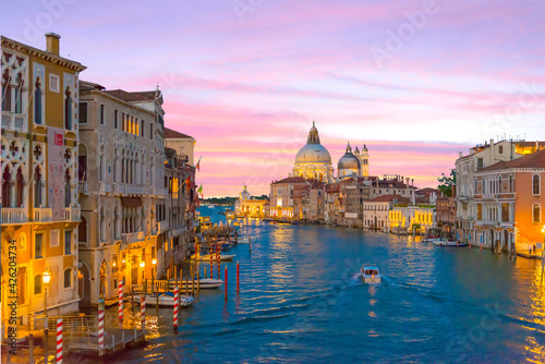Italy  Venice  Grand Canal at sunset