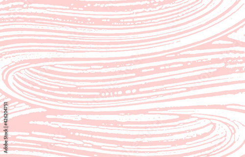 Grunge texture. Distress pink rough trace. Fabulou