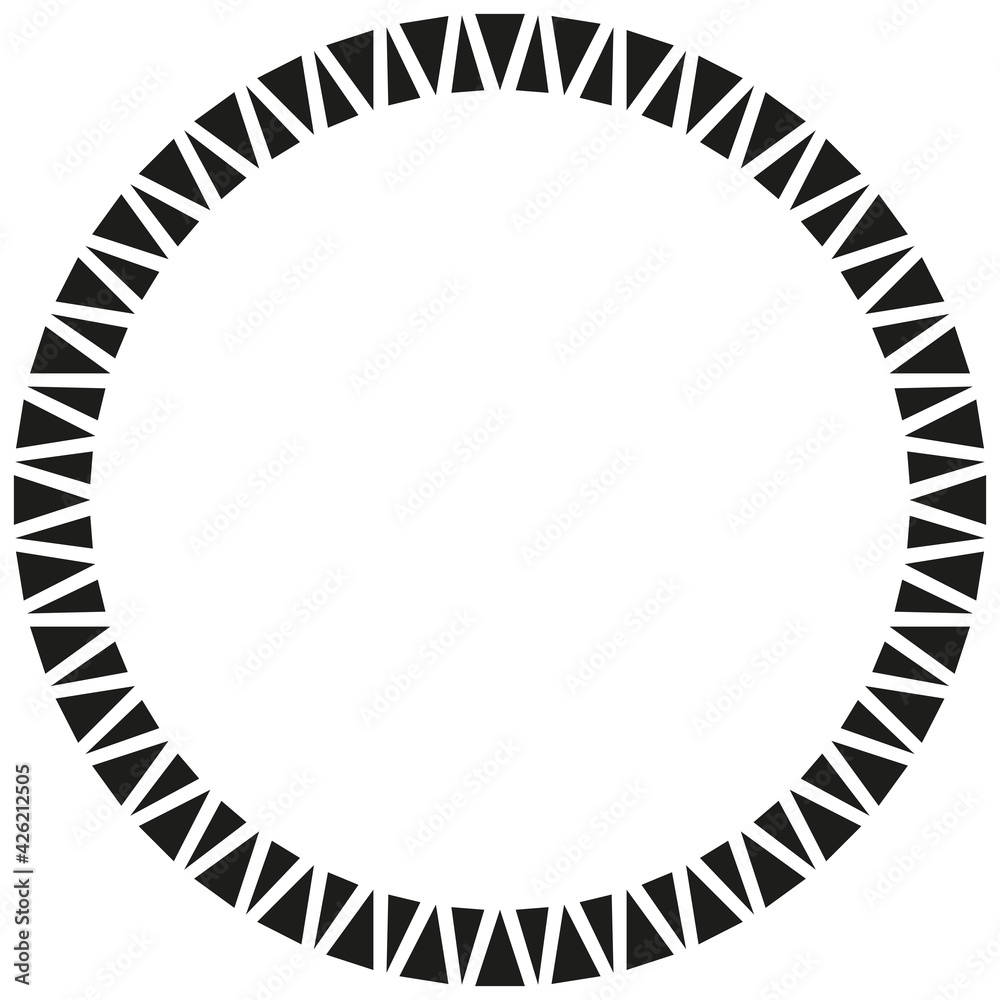Round African border frame design. Round African border frame design.
