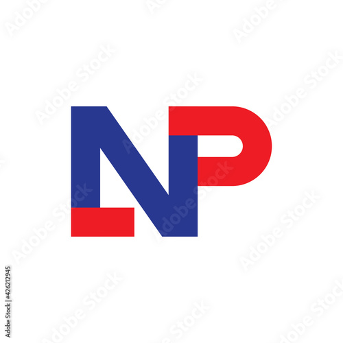 LNP letter logo design vector