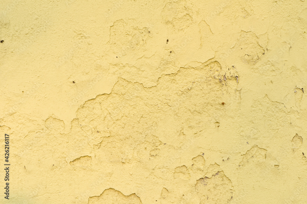 Obraz premium Closeup Texture abstract yellow old wall background,cement floor