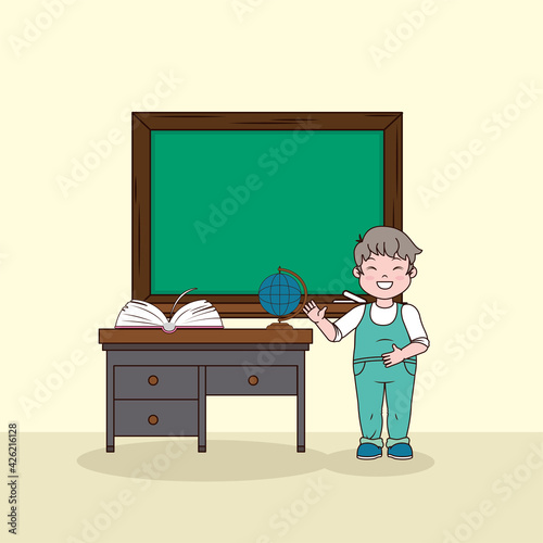 boy at school