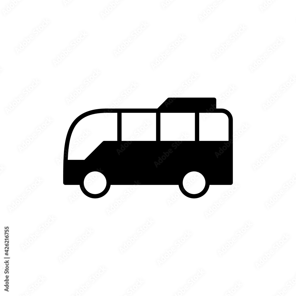 modern Bus, school bus, school transport icon in solid black flat shape glyph icon, isolated on white background modern Bus, school bus, school transport icon in solid black flat shape glyph icon, isolated on white background