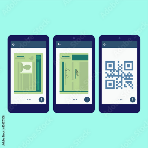 Driver license of Brazil app CNH Digital e-CNH - Illustration