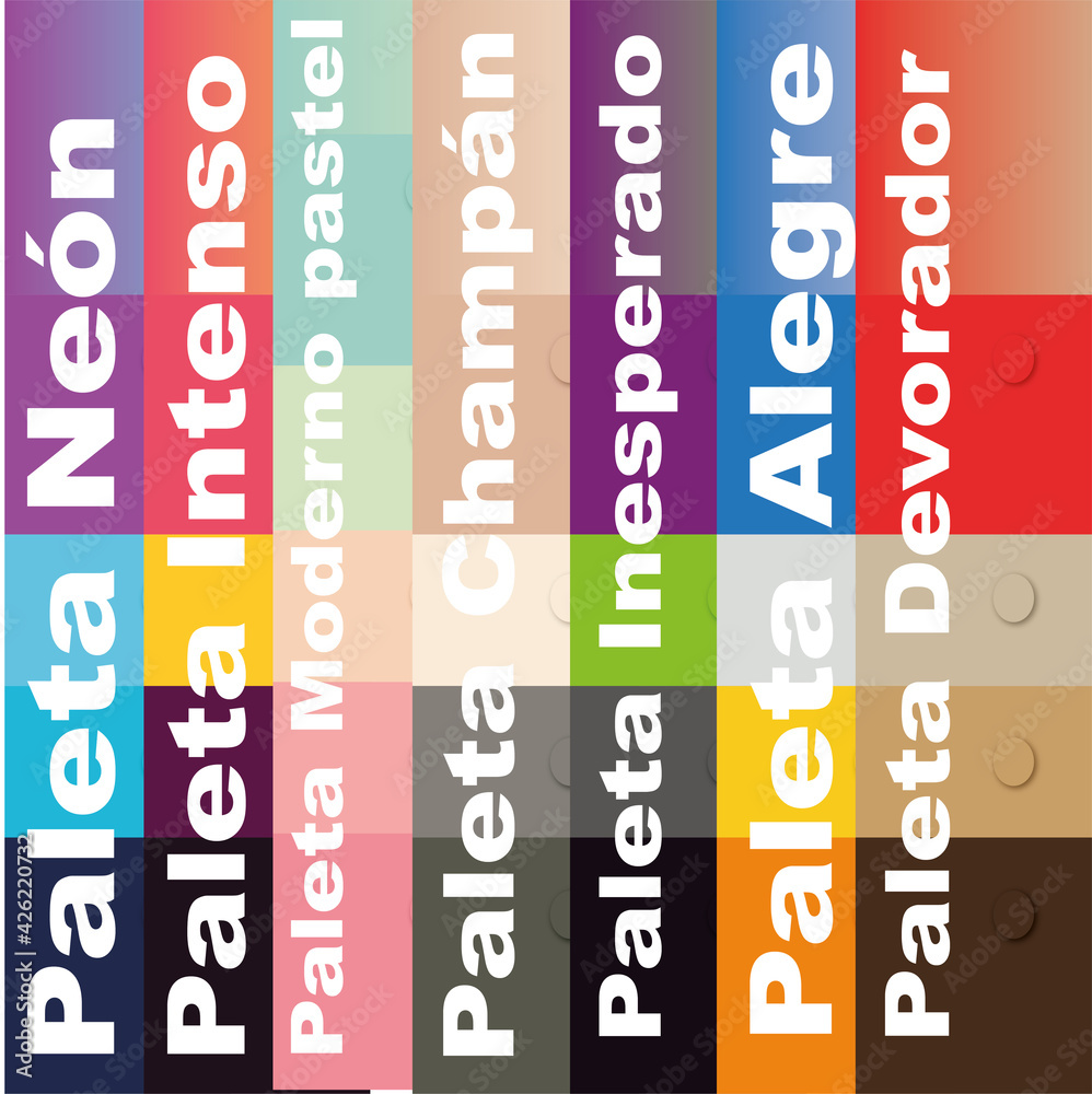 paletas de colores varias útiles para una buena mesa de trabajo y realizar grandes publicidades paletas de colores varias útiles para una buena mesa de trabajo y realizar grandes publicidades