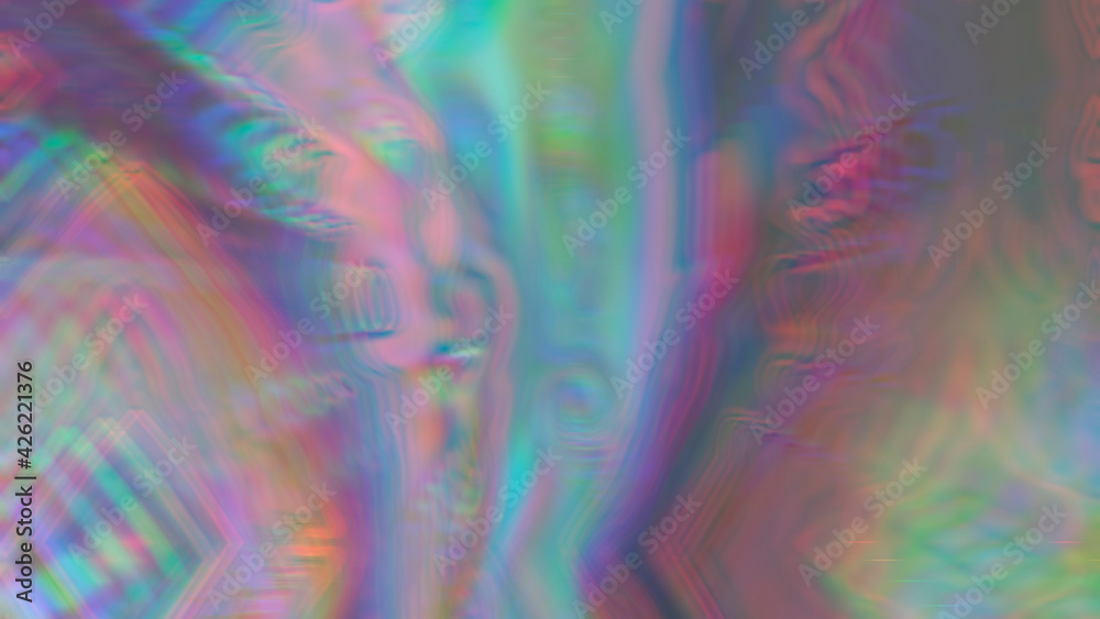 Abstract iridescent rainbow texture background.