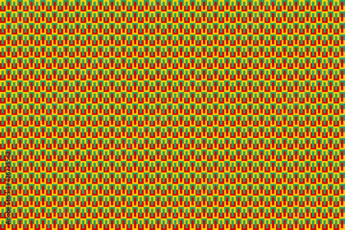 Patrón de cuadros y rectángulos en colores vivos formando mosaico