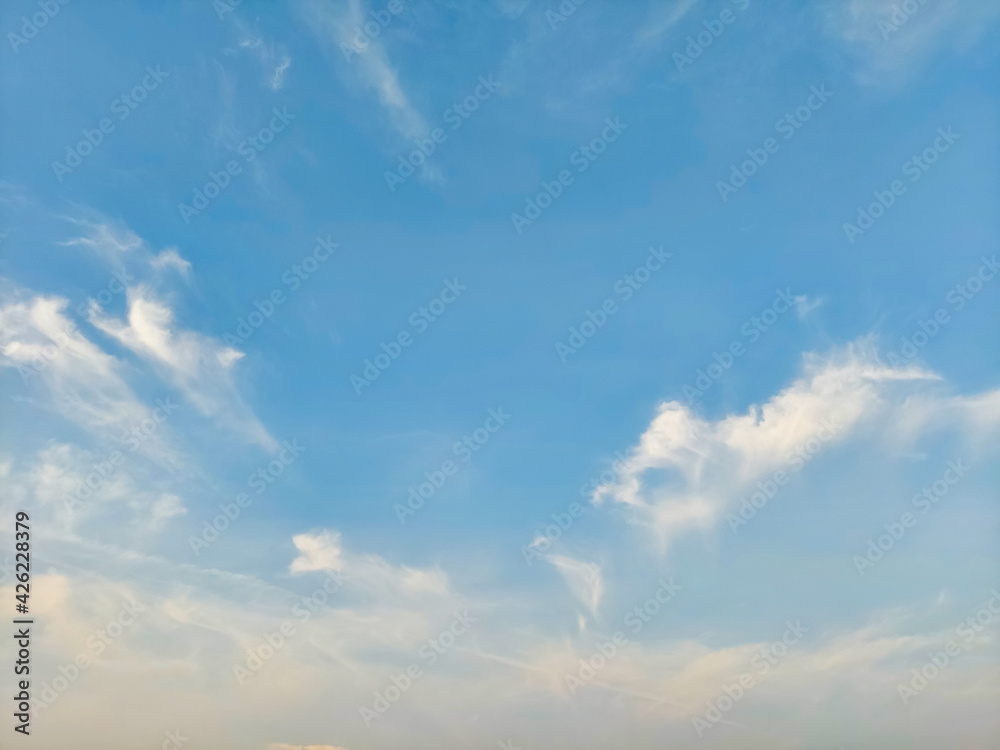 The sky with thin clouds in the evening. The sky with thin clouds in the evening.