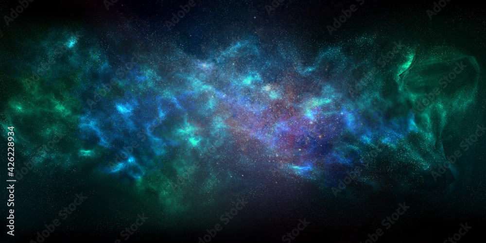 nebulosa com estrelas em céu profundo
