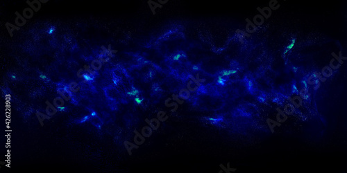 nebulosa com estrelas em céu profundo