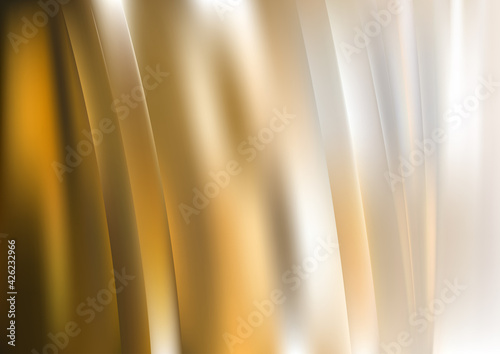 Orange and White Shiny Vertical Stripes Background