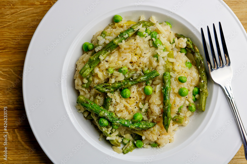 Asparagus and Pea Risotto Asparagus and Pea Risotto
