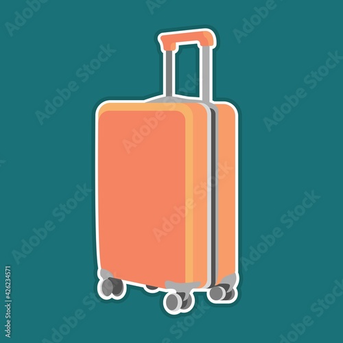 Luggage bag. suitcase set on conveyor belt. Baggage claim at terminal airport travel bags vector background flat design. cover page cartoon. concept and creative vacation holiday