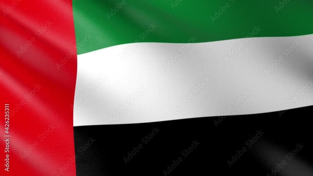 Flag of The United Arab Emirates. Flag's footages are rendered in real 3D software. Perfect for TV, Movies, social, HUD, presentations, webs etc. Flag of The United Arab Emirates. Flag's footages are rendered in real 3D software. Perfect for TV, Movies, social, HUD, presentations, webs etc.