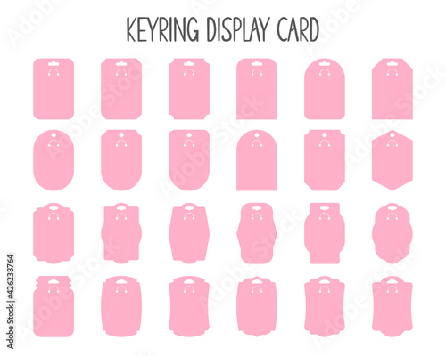 Vector design template for paper earrings Isolated on white background