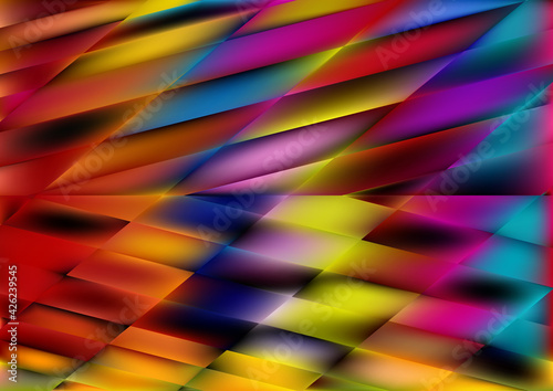 Red Yellow and Blue Abstract Geometric Background Graphic