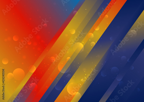 Red Yellow and Blue Gradient Diagonal Lines Background