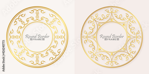 Luxury round border frame design
