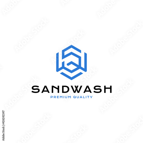 letter SW logo vector icon illustration modern style for your business