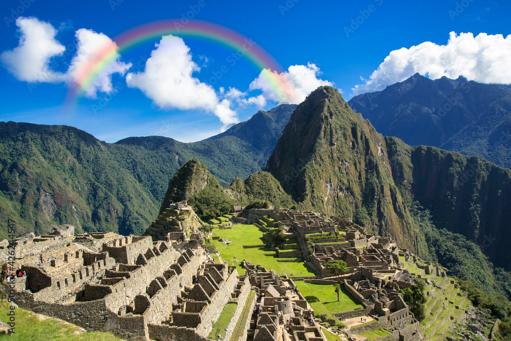 古代インカ文明遺跡のマチュピツ遺跡
