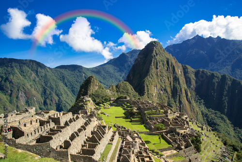 古代インカ文明遺跡のマチュピツ遺跡